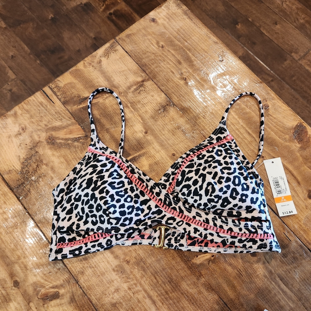 Leopard print bikini top